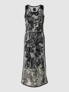 Marc Cain Midikleid mit floralem Muster in Black, Größe 34