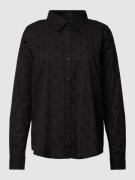 Tom Tailor Denim Bluse mit Hemdblusenkragen in Black, Größe XS