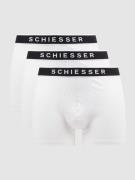 Schiesser Trunks mit Stretch-Anteil im 3er-Pack in Weiss, Größe L