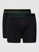 Schiesser Long-Shorts mit elastischem Logo-Bund im 2er-Pack in Black, ...