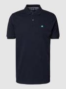Lerros Poloshirt mit Label-Stitching in Marine, Größe L