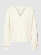 s.Oliver BLACK LABEL Sweatshirt mit V-Ausschnitt in Weiss, Größe 44