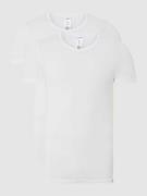 Skiny T-Shirt aus Baumwolle im 2er-Pack in Weiss, Größe S