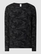 Skiny Sweatshirt mit Camouflage-Muster in Black, Größe S
