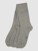 camano Socken im unifarbenen Design im 4er-Pack in Hellgrau, Größe 39/...