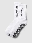 camano Socken mit Label-Print im 2er-Pack in Weiss, Größe 39-42