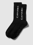 camano Socken mit Label-Print im 2er-Pack in Black, Größe 39-42