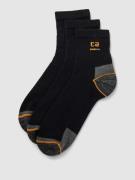 camano Socken mit Label-Print im 3er-Pack in Black, Größe 39/42