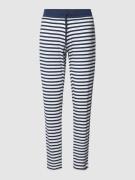 Mey Pyjama-Hose mit Streifenmuster in Marine, Größe L