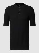 Cinque Slim Fit Poloshirt mit Strukturmuster Modell 'Flavio' in Black,...
