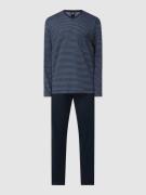 Calida Pyjama aus Baumwolle Modell 'Relax Streamline' in Dunkelblau, G...