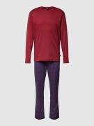 Calida Pyjama mit Rundhalsausschnitt Modell 'Relax Streamline' in Rot,...