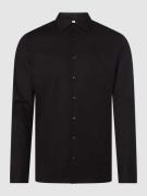 SEIDENSTICKER Slim Fit Business-Hemd aus Popeline in Black, Größe 41