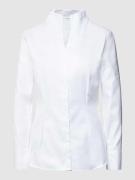 Seidensticker Bluse mit Kelchkragen und Knopfleiste in Weiss, Größe 40
