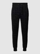 JOOP! Jeans Sweatpants mit Allover-Logo-Muster in Black, Größe XXL