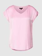 More & More Blusenshirt mit V-Ausschnitt in Pink, Größe 36