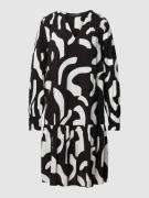 comma Knielanges Kleid aus reiner Viskose in Black, Größe 38