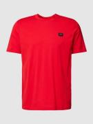Paul & Shark T-Shirt mit Label-Stitching in Rot, Größe L