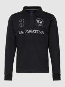 La Martina Poloshirt mit langen Ärmeln in Black, Größe S