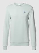 Knowledge Cotton Apparel Sweatshirt mit Label-Stitching in Mint, Größe...