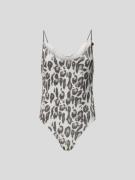 Stella Mc Cartney Badeanzug mit Animal-Print in Silber, Größe S