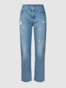 Levi's® Straight Fit Jeans im Used-Look in Jeansblau, Größe 27/28