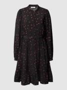 MSCH Copenhagen Knielanges Kleid mit Allover-Muster Modell 'Vinaya Lad...