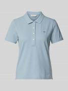 Gant Slim Fit Poloshirt mit Label-Stitching in Hellblau, Größe L