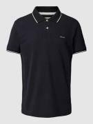 Gant Poloshirt mit Label-Stitching Modell 'TIPPING' in Black, Größe M