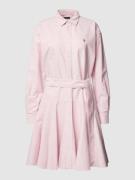 Polo Ralph Lauren Knielanges Kleid mit Label-Stitching in Pink, Größe ...