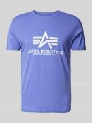 Alpha Industries T-Shirt mit Label-Print in Violett, Größe M