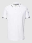 Gant Poloshirt mit Label-Stitching Modell 'TIPPING' in Weiss, Größe S