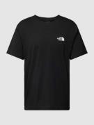 The North Face T-Shirt mit Label-Print in Black, Größe M
