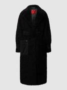 HUGO Mantel in Fell-Optik Modell 'Mivena' in Black, Größe 40