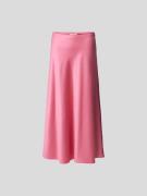 Juvia Midikleid aus Satin in Pink, Größe XL