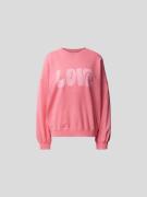 Juvia Sweatshirt mit Statement-Print in Pink, Größe L