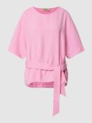 MOS MOSH Blusenshirt mit Stoffgürtel Modell 'Rikas' in Rosa, Größe XS