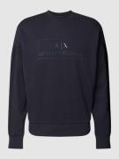 ARMANI EXCHANGE Sweatshirt mit Label-Print in Marine, Größe XXL