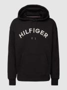 Tommy Hilfiger Hoodie mit Label-Stitching Modell 'ARCHED HOODY' in Bla...