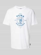 PUMA PERFORMANCE T-Shirt mit Label-Motiv-Print in Weiss, Größe S