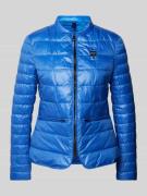 Blauer Usa Steppjacke mit Zweiwege-Reißverschluss in Blau, Größe XS