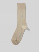 Burlington Socken mit Label-Schriftzug Modell 'Lord' in Beige, Größe 4...