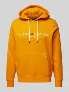 Tommy Hilfiger Hoodie mit Label-Print in Orange, Größe S