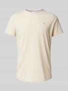 Tommy Jeans Slim Fit T-Shirt mit Rundhalsausschnitt in Beige, Größe XS