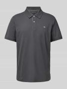 Tom Tailor Regular Fit Poloshirt mit Logo-Stitching in Anthrazit, Größ...