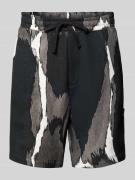 HUGO Regular Fit Shorts mit Allover-Muster Modell 'Daverar' in Black, ...