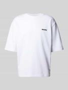 REVIEW T-Shirt mit Label-Detail in Weiss, Größe XXL