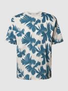 MCNEAL T-Shirt mit floralem Allover-Print in Petrol, Größe M