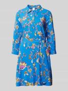 YAS Knielanges Kleid mit Animal-Print Modell 'SAVANNA' in Blau, Größe ...
