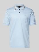 BOSS Slim Fit Poloshirt mit kurzer Knopfleiste in Bleu, Größe M